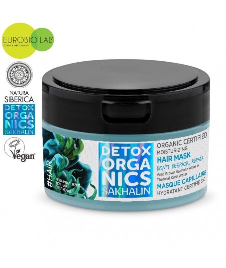 Organiczna, nawilżająca maska do włosów, 200ml Detox Organics Sakhalin