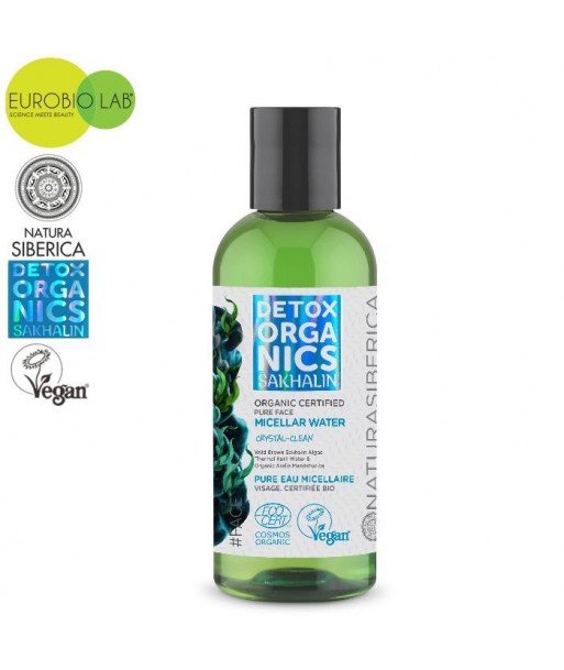 Organiczny, oczyszczająco - rozświetlający płyn micelarny do twarzy, 170ml Detox Organics Sakhalin