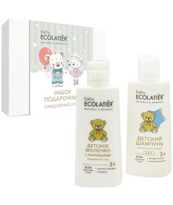 Zestaw upominkowy Children's Pure BABY szampon 2w1 + mleczko ECOLATIER