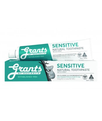 Kojąca, naturalna pasta do zębów wrażliwych Grants of Australia - bez fluoru 100g