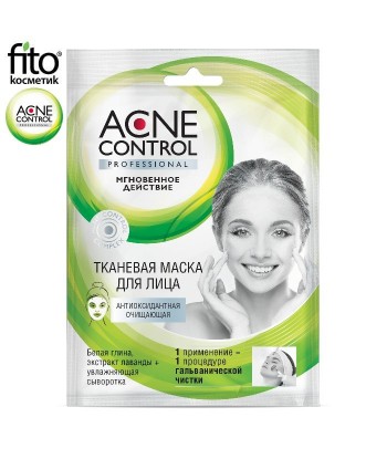 Acne Control Maska oczyszczająca w płachcie do twarzy Antyoksydacyjna, 25ml - Fitokosmetik