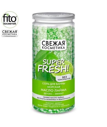 Sól do kąpieli morska Detox Effect Zielona cytryna z serii Fresh Cosmetics, 480g Fitokosmetik