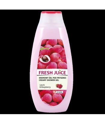 Fresh Juice - kremowy żel pod prysznic, litchi & raspberry, 400 ml