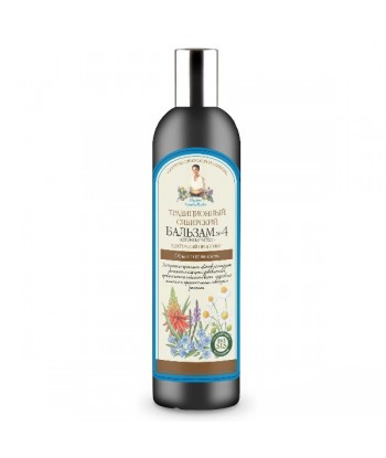 Tradycyjny syberyjski balsam do włosów No 4 na kwiatowym propolisie - puszystość i lekkość w układaniu, 550ml