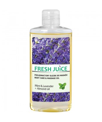 Fresh Juice - Pielęgnacyjny olejek do masażu - Mint & Lavender + Almond oil, 150ml