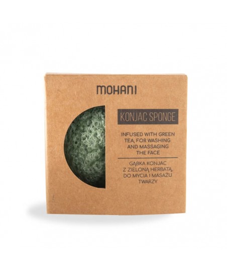 Naturalna gąbka konjac do mycia twarzy Mohani - z