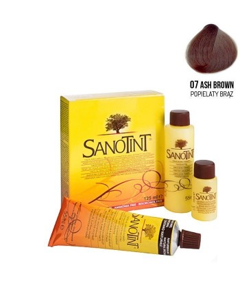 Farba do włosów ASH Brown Popielaty Brąz 07 Classic Sanotint