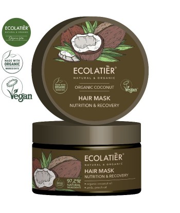 COCONUT Maska do włosów ODŻYWIANIE I ODNOWA, 250 ml ECOLATIER