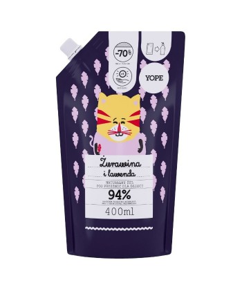 Żel pod prysznic dla dzieci Żurawina i Lawenda REFILL 400 ml - YOPE