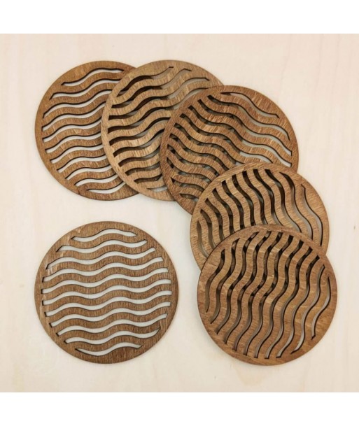 Waves - ECO podkładki pod kubek 6 szt.
