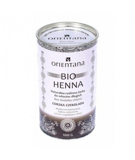 ORIENTANA Bio henna GORZKA CZEKOLADA do włosów długich 100g
