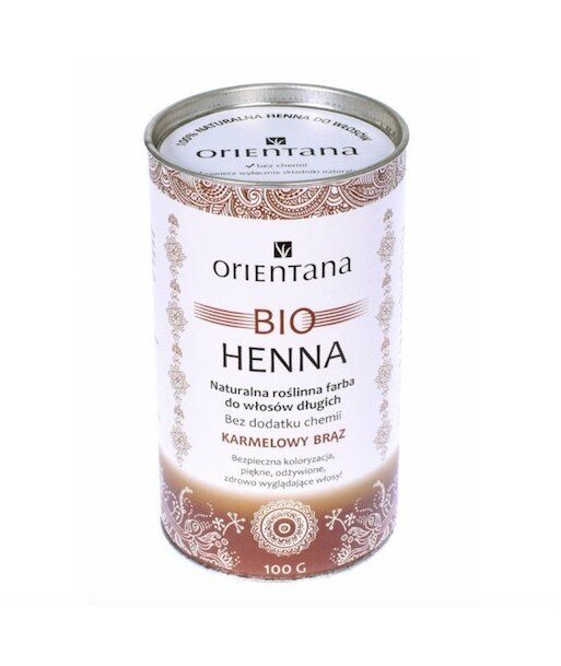 ORIENTANA Bio henna KARMELOWY BRĄZ do włosów długich 100g