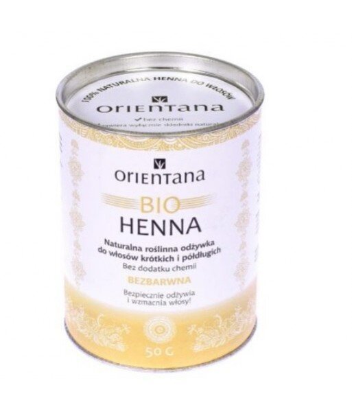 ORIENTANA Bio Henna BEZBARWNA ODŻYWKA do włosów krótkich 50g