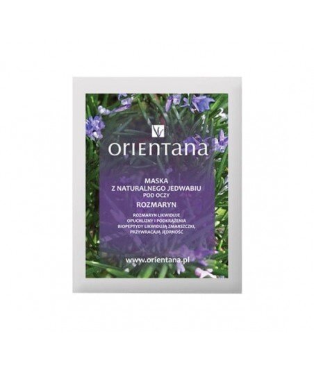 ORIENTANA Maska pod oczy z jedwabnej tkaniny ROZMARYN 2 sztuki