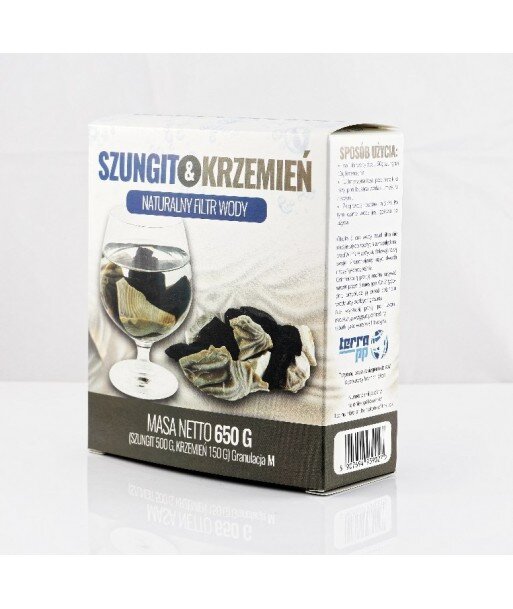 TERRAPP Szungit i Krzemień - naturalny filtr wody 650g TERRAPP Szungit i Krzemień - naturalny filtr wody 650g