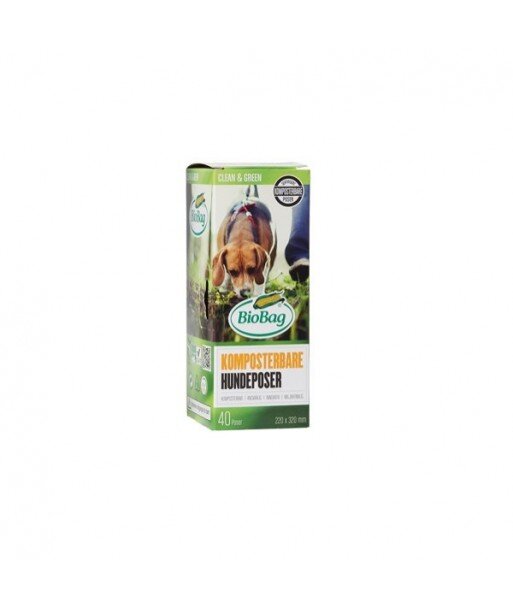 BIOBAG Worki BIOBAG DOG w 100% Biodegradowalne i Kompostowalne 22x32cm 40 sztuk w kartoniku