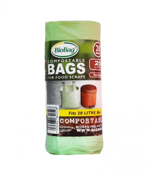 BIOBAG Worki na odpady Organiczne w 100% Biodegradowalne i Kompostowalne 20L Rolka 20 sztuk BIOBAG Worki na odpady Organiczne w 100% Biodegradowalne i Kompostowalne 20L Rolka 20 sztuk