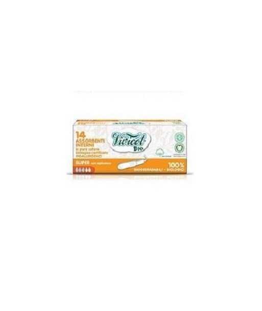 VIVICOT BIO Tampony higieniczne z aplikatorem SUPER chłonne, kompostowalne niebielone 14 sztuk VIVICOT BIO Tampony higieniczne z aplikatorem SUPER chłonne, kompostowalne niebielone 14 sztuk