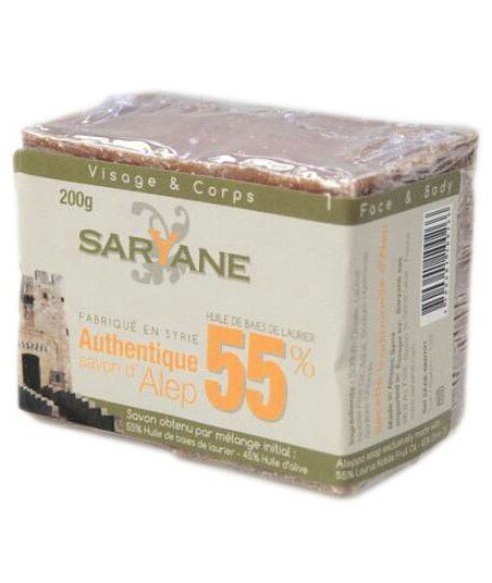 SARYANE Mydło z Aleppo 55% oleju laurowego 200 g SARYANE Mydło z Aleppo 55% oleju laurowego 200 g