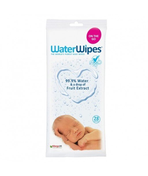 WATER WIPES Chusteczki nasączane czystą wodą NAJCZYSTSZE 28 sztuk