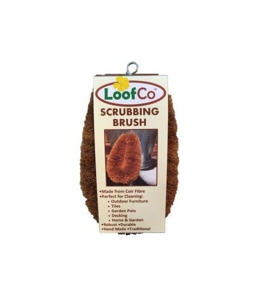 LoofCo Naturalna szczotka do szorowania z włókien ze skorupy kokosa