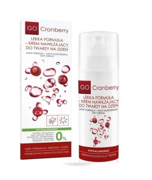 GoCRANBERRY Lekka formuła Krem nawilżający do twarzy na dzień 50ml