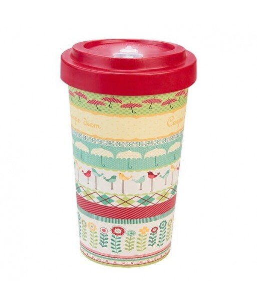 WOODWAY Wielorazowy Biodegradowalny Kubek z bambusa z nakładką - CARPE DIEM 500ml WOODWAY Wielorazowy Biodegradowalny Kubek z bambusa z nakładką - CARPE DIEM 500ml