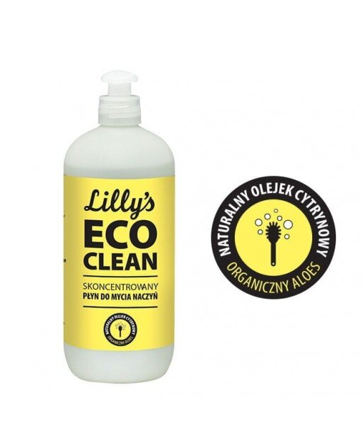 6x LILLY'S ECO CLEAN Skoncentrowany Płyn do Mycia Naczyń z olejkiem cytrynowym 500ml