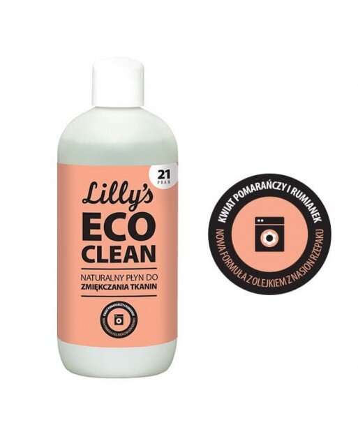 6x LILLY'S ECO CLEAN Płyn do zmiękczania tkanin z olejkiem z kwiatu pomarańczy i olejkiem rumiankowym 750ml