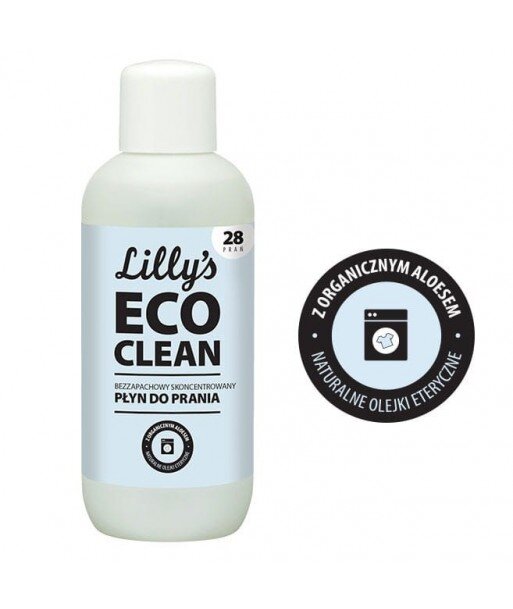 6x LILLY'S ECO CLEAN Bezzapachowy Skoncentrowany płyn do prania z organicznym aloesem 1000ml