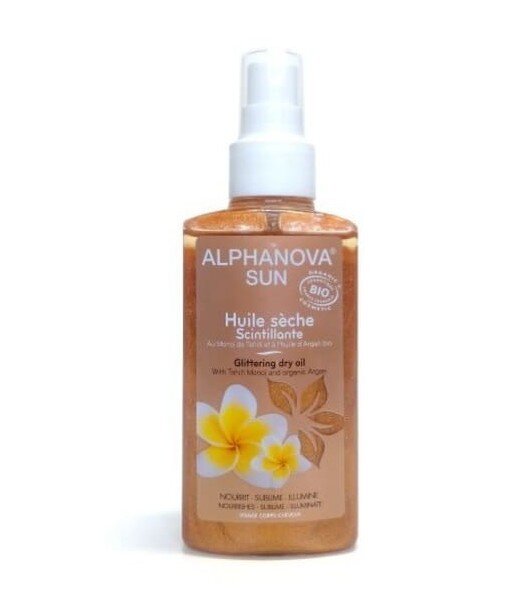 Alphanova Sun Bio Olejek w Spray'u Utrwalający Opaleniznę z drobinkami, 125ml Alphanova Sun Bio Olejek w Spray'u Utrwalający Opaleniznę z drobinkami, 125ml