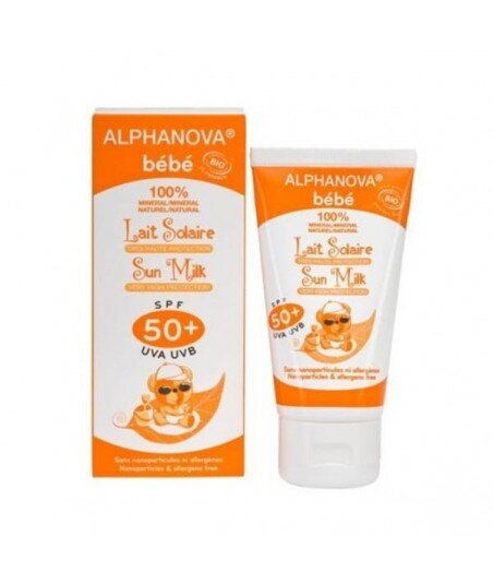 ALPHANOVA BEBE BIO Krem przeciwsłoneczny dla dzieci SPF 50+, 50ml ALPHANOVA BEBE BIO Krem przeciwsłoneczny dla dzieci SPF 50+, 50ml