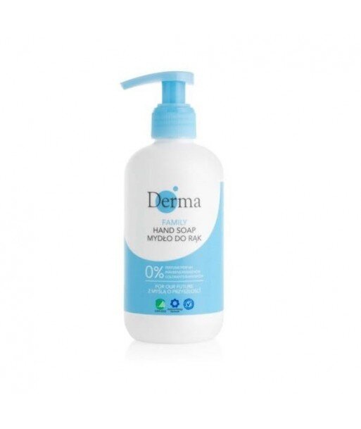 Derma Family Mydło do rąk w płynie certyfikowane hipoalergiczne 250ml Derma Family Mydło do rąk w płynie certyfikowane hipoalergiczne 250ml
