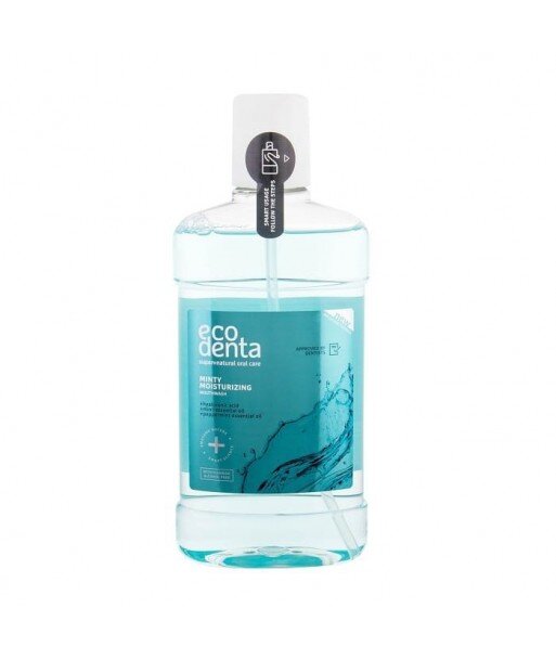 ECODENTA Extra orzeźwiający płyn do płukania jamy ustnej z kwasem hialuronowym i olejkiem z mięty pieprzowej 500 ml
