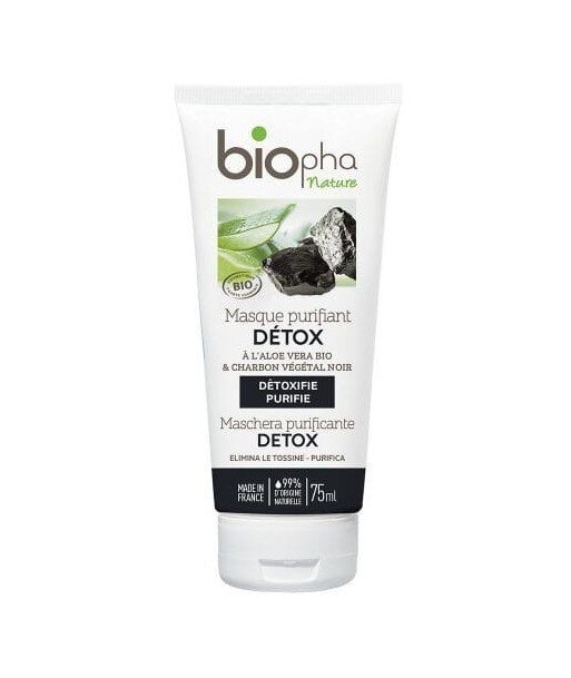 BIOpha Naturalna maska ​​węglowa do twarzy 75ml