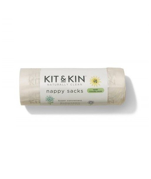 KIT AND KIN Biodegradowalne bezzapachowe worki na zużyte pieluszki 60 szt