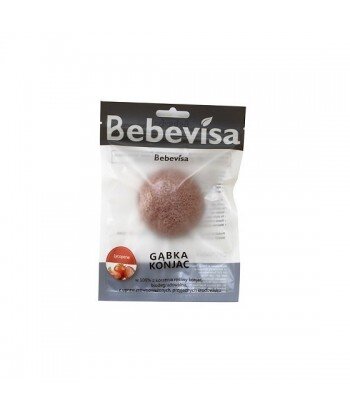 BEBEVISA Gąbka Konjac do twarzy z LIKOPENEM 6,3-8cm średnicy