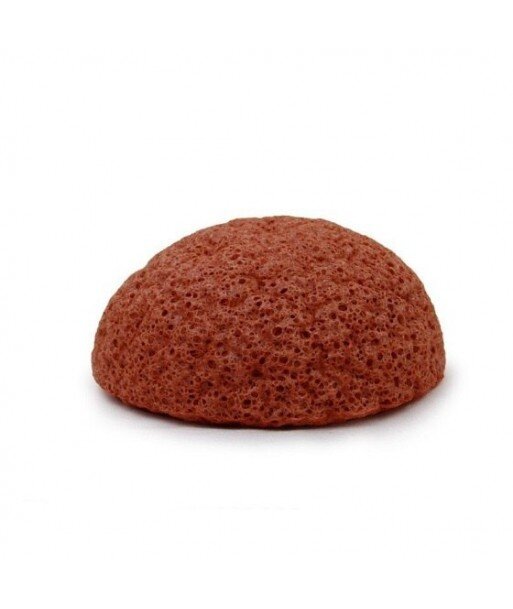 BEBEVISA Gąbka Konjac do twarzy z dodatkiem francuskiej GLINKI CZERWONEJ 6,3-8cm średnicy