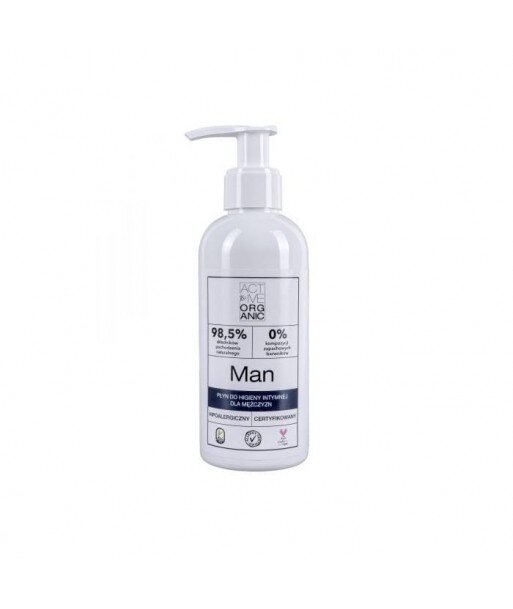 ACTIVE ORGANIC Płyn do higieny intymnej dla mężczyzn MAN 200 ml ACTIVE ORGANIC Płyn do higieny intymnej dla mężczyzn MAN 200 ml