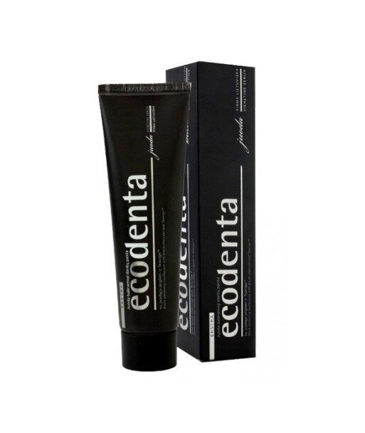ECODENTA Czarna Pasta do zębów Wybielająca z Węglem Drzewnym i Teavigo BEZ FLUORU 100ml