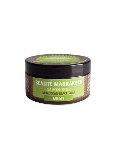 BEAUTE MARRAKECH Czarne mydło Savon Noir z olejem miętowym 100g