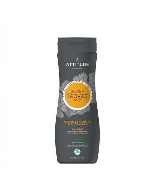 ATTITUDE Szampon i płyn do mycia ciała 2 w 1 SPORTS MEN 473ml ATTITUDE Szampon i płyn do mycia ciała 2 w 1 SPORTS MEN 473ml