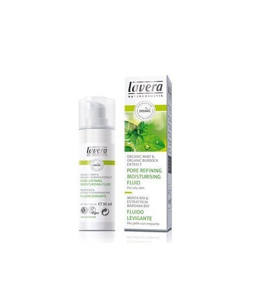 LAVERA Lekki fluid do cery tłustej i zanieczyszczonej z wyciągiem z bio-mięty i bio-łopianu 30ml