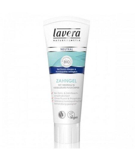 LAVERA NEUTRAL Żel do mycia zębów pasta z dodatkiem soli morskiej i z drobinkami kwasu krzemowego 75ml LAVERA NEUTRAL Żel do mycia zębów pasta z dodatkiem soli morskiej i z drobinkami kwasu krzemowego 75ml