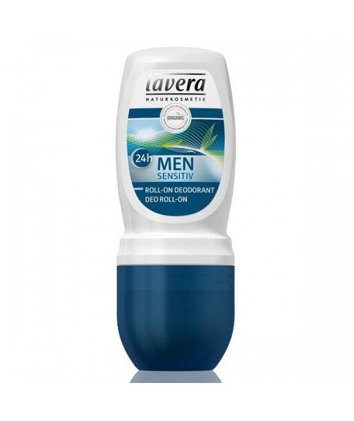 LAVERA Men Sensitiv Dezodorant 24 h roll-on z wyciągiem z biobambusa i biotrawy cytrynowej 50ml
