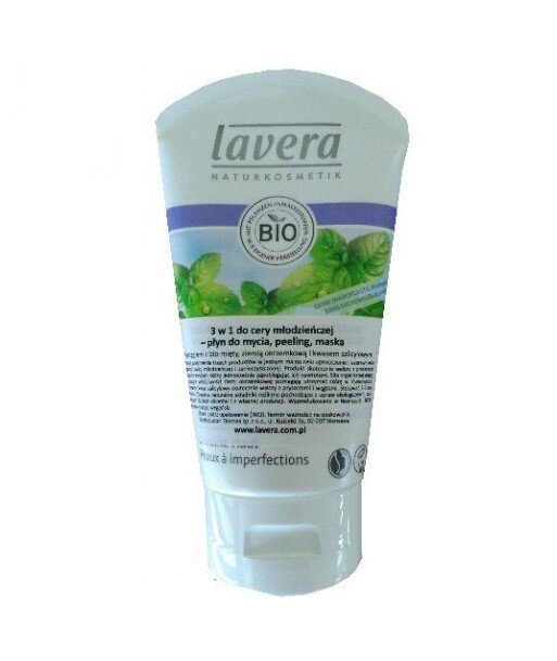 LAVERA Płyn do mycia 3w1 do cery młodzieńczej - mycie, peeling, maska 125ml LAVERA Płyn do mycia 3w1 do cery młodzieńczej - mycie, peeling, maska 125ml