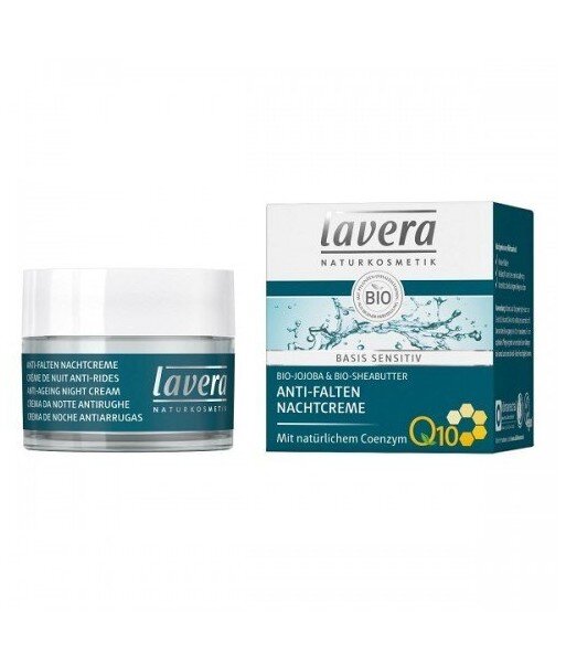 LAVERA Krem przeciwzmarszczkowy na noc z koenzymem Q10 z bio jojobą i bio masłem shea 50ml