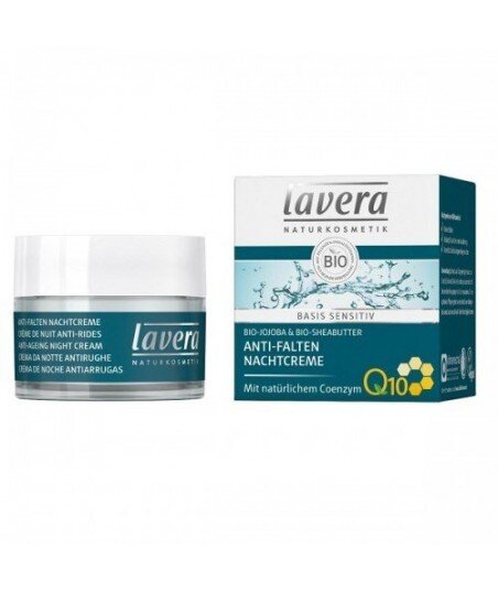 LAVERA Krem przeciwzmarszczkowy na noc z koenzymem Q10 z bio jojobą i bio masłem shea 50ml