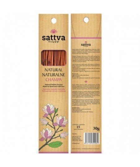 SATTVA AYURVEDA Kadzidełka INCENSE CHAMPA 30G NATURALNE SATTVA AYURVEDA Kadzidełka INCENSE CHAMPA 30G NATURALNE