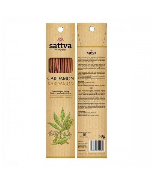 SATTVA AYURVEDA Kadzidełka INCENSE Kardamon 30g